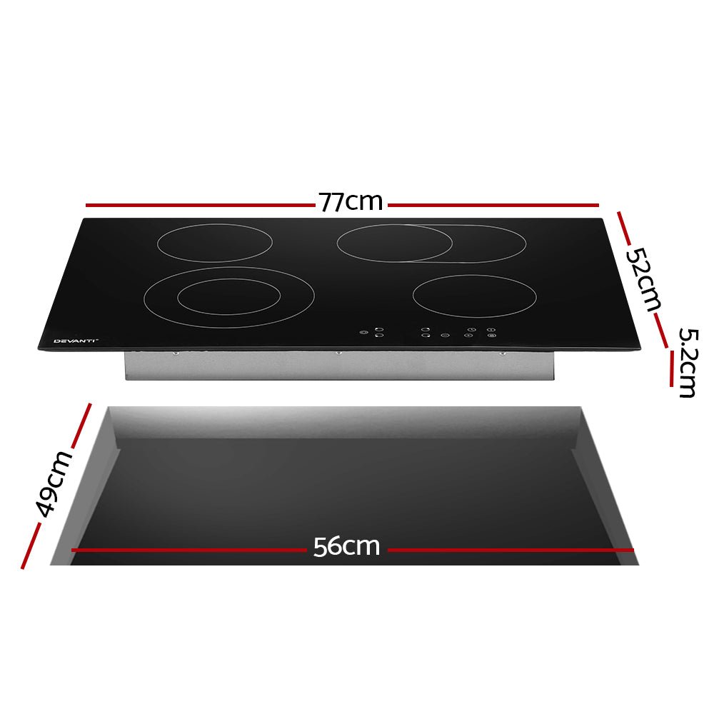 Electric Ceramic Cooktop 77cm - Appliances > Kitchen Appliances > Cooktops & Stoves - Rivercity House & Home Co. (ABN 18 642 972 209) - Affordable Modern Furniture Australia