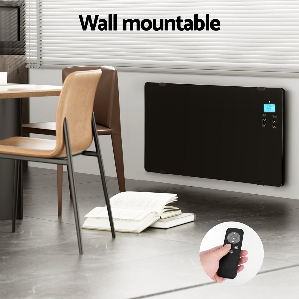 Electric Convection Heater Black 2000W - Appliances > Heaters - Rivercity House & Home Co. (ABN 18 642 972 209) - Affordable Modern Furniture Australia