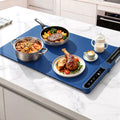 Electric Food Warming Mat 60 x 38cm with Timer and Child Safety Lock - Blue