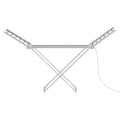 Electric Heated Folding Dryer Rack with 20 Rods and 12.5m Drying Space - Silver