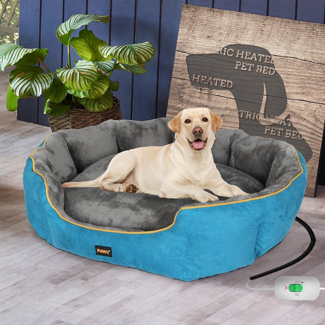Electric Heated Pet Bed Large L - Blue - Rivercity House & Home Co. (ABN 18 642 972 209) - Affordable Modern Furniture Australia