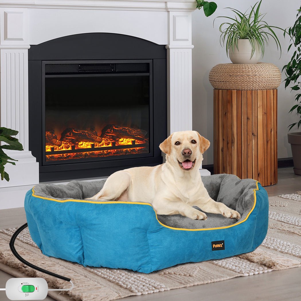 Electric Heated Pet Bed Large L - Blue - Rivercity House & Home Co. (ABN 18 642 972 209) - Affordable Modern Furniture Australia