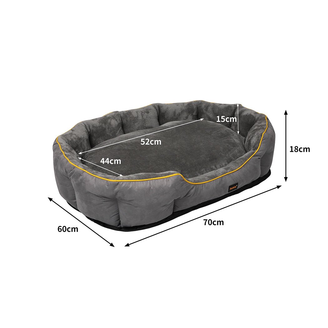 Electric Heated Pet Bed Medium with Removable Cover and Non - Slip Base - Grey - Rivercity House & Home Co. (ABN 18 642 972 209) - Affordable Modern Furniture Australia