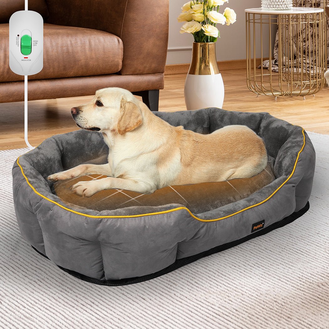 Electric Heated XL Pet Bed with Removable Cover - Grey - Rivercity House & Home Co. (ABN 18 642 972 209) - Affordable Modern Furniture Australia