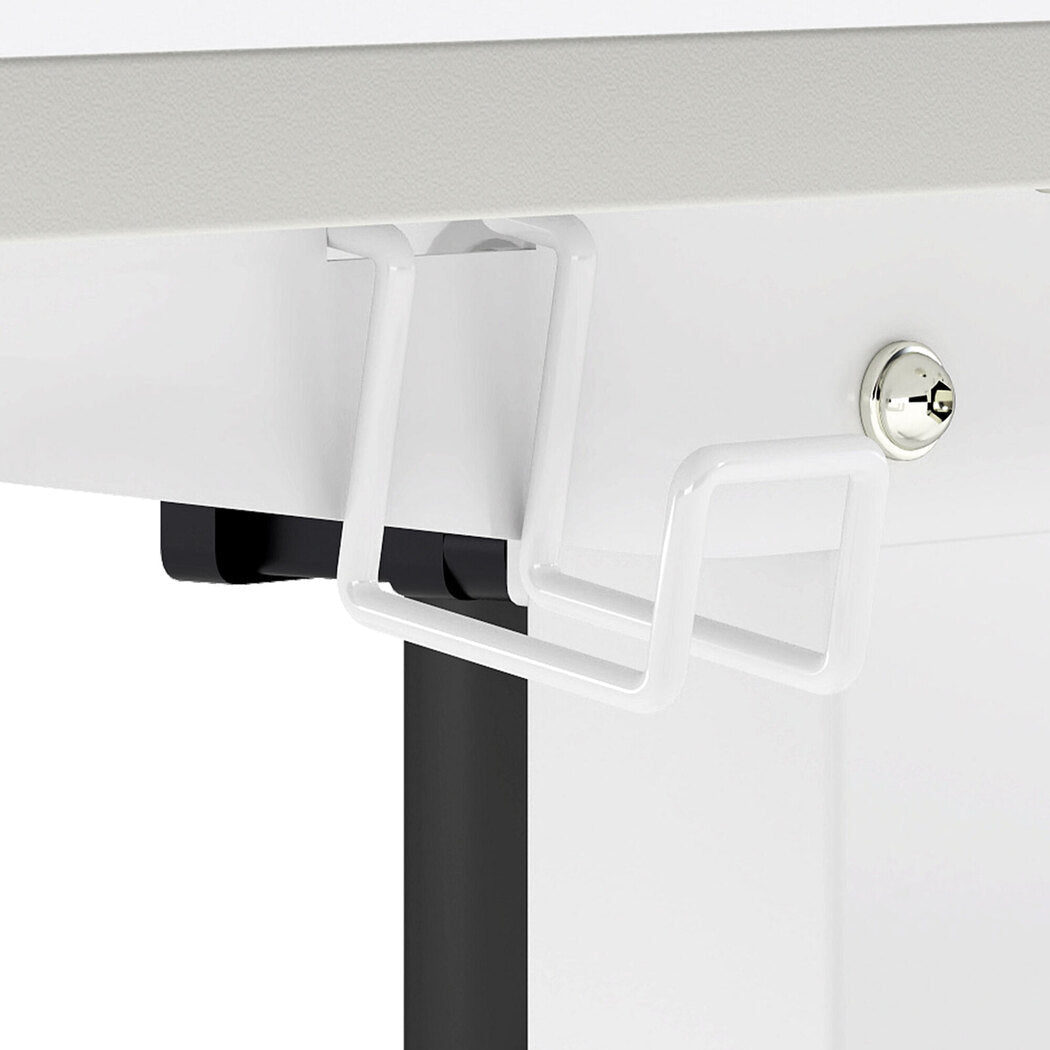 Electric Height Adjustable Standing Desk 110cm - White - Rivercity House & Home Co. (ABN 18 642 972 209) - Affordable Modern Furniture Australia