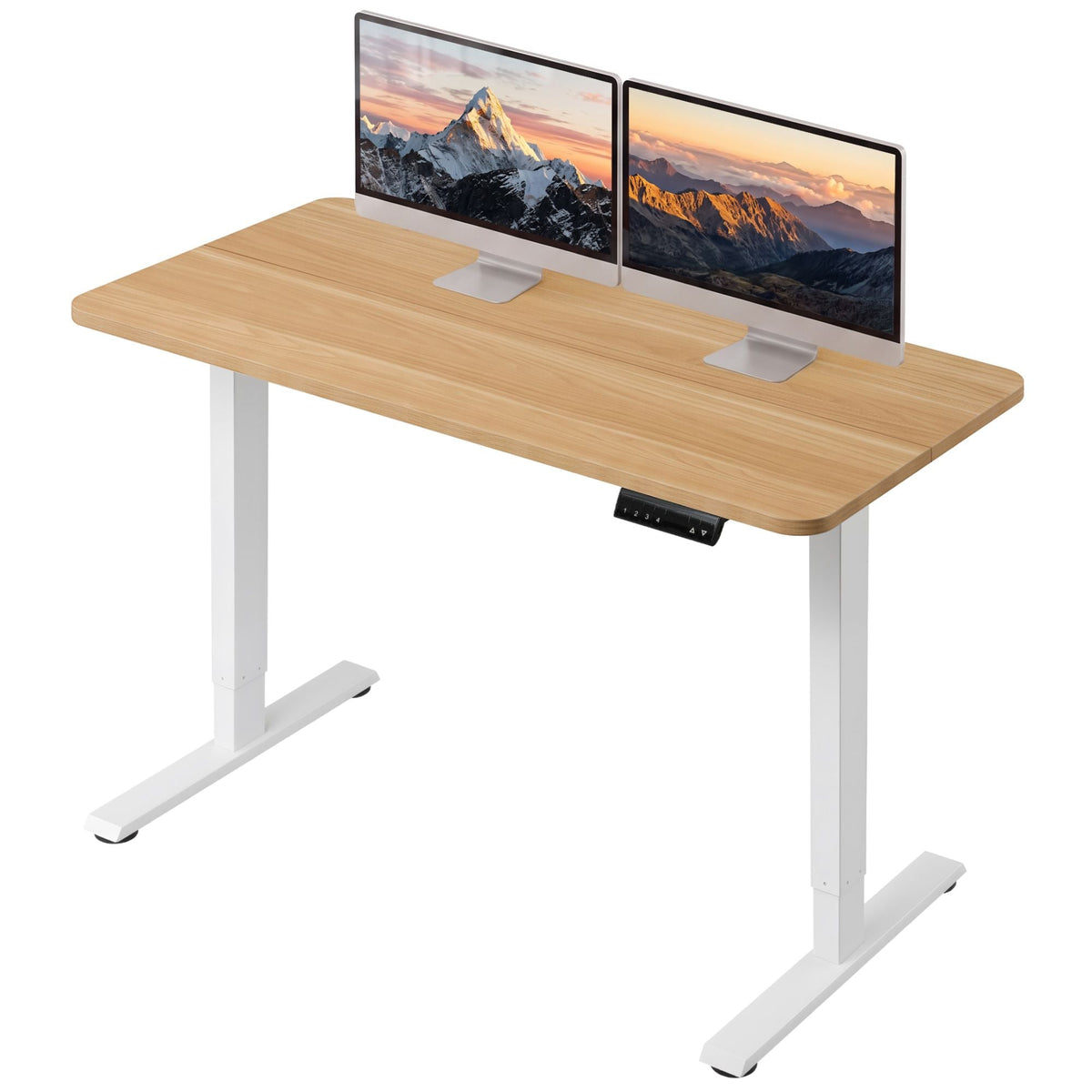 Electric Height Adjustable Standing Desk 120cm - Natural White - Furniture > Office > Desks - Rivercity House & Home Co. (ABN 18 642 972 209) - Affordable Modern Furniture Australia
