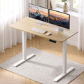 Electric Height Adjustable Standing Desk 120cm - Oak White