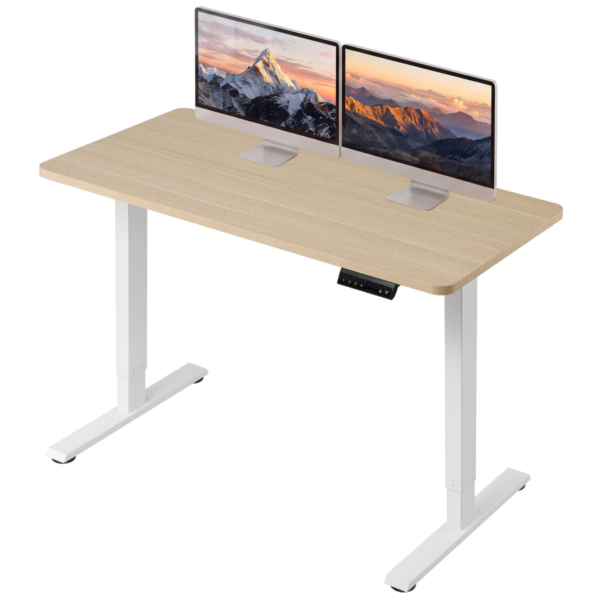 Electric Height Adjustable Standing Desk 120cm - Oak White - Furniture > Office > Desks - Rivercity House & Home Co. (ABN 18 642 972 209) - Affordable Modern Furniture Australia
