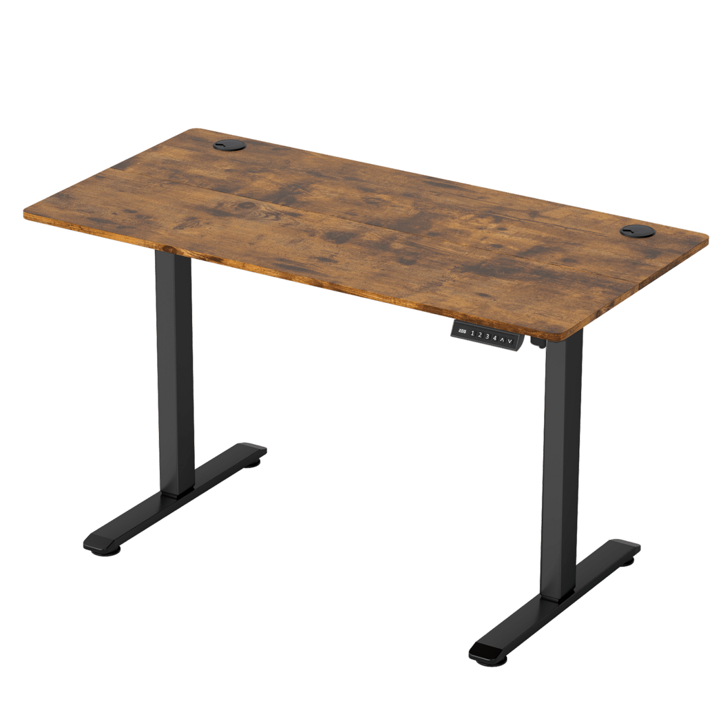 Electric Height Adjustable Standing Desk 120cm - Vintage Oak - Rivercity House & Home Co. (ABN 18 642 972 209) - Affordable Modern Furniture Australia