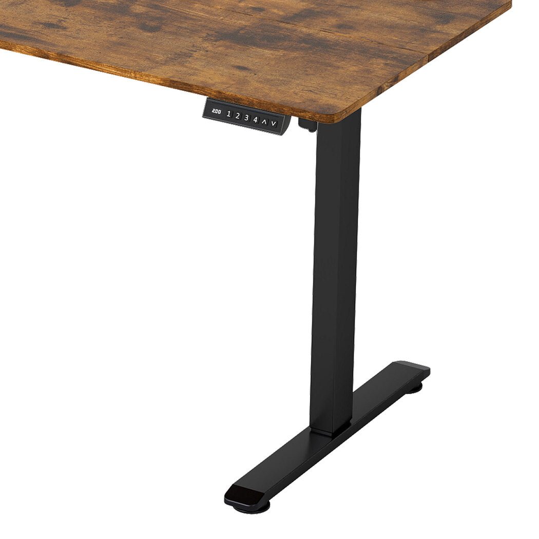 Electric Height Adjustable Standing Desk 120cm - Vintage Oak - Rivercity House & Home Co. (ABN 18 642 972 209) - Affordable Modern Furniture Australia