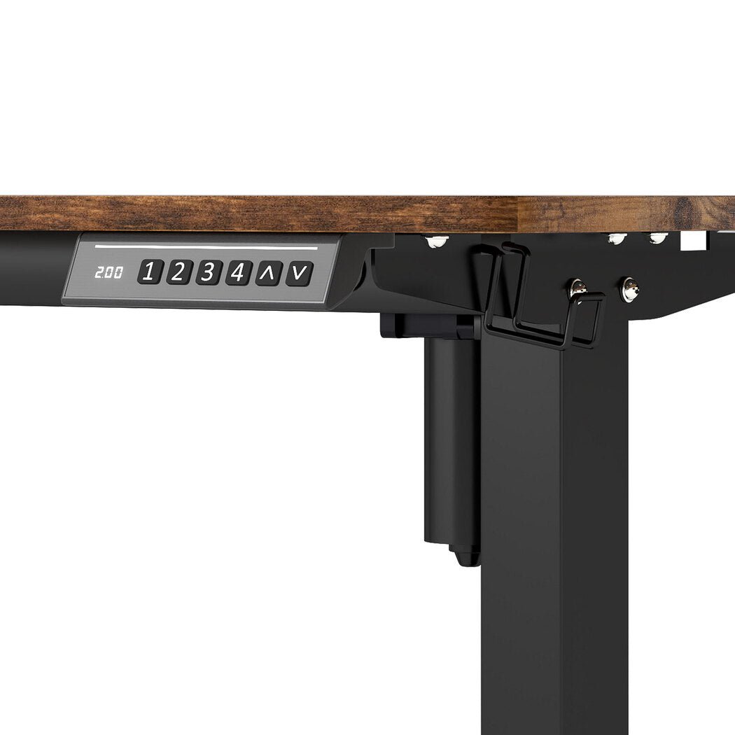 Electric Height Adjustable Standing Desk 120cm - Vintage Oak - Rivercity House & Home Co. (ABN 18 642 972 209) - Affordable Modern Furniture Australia