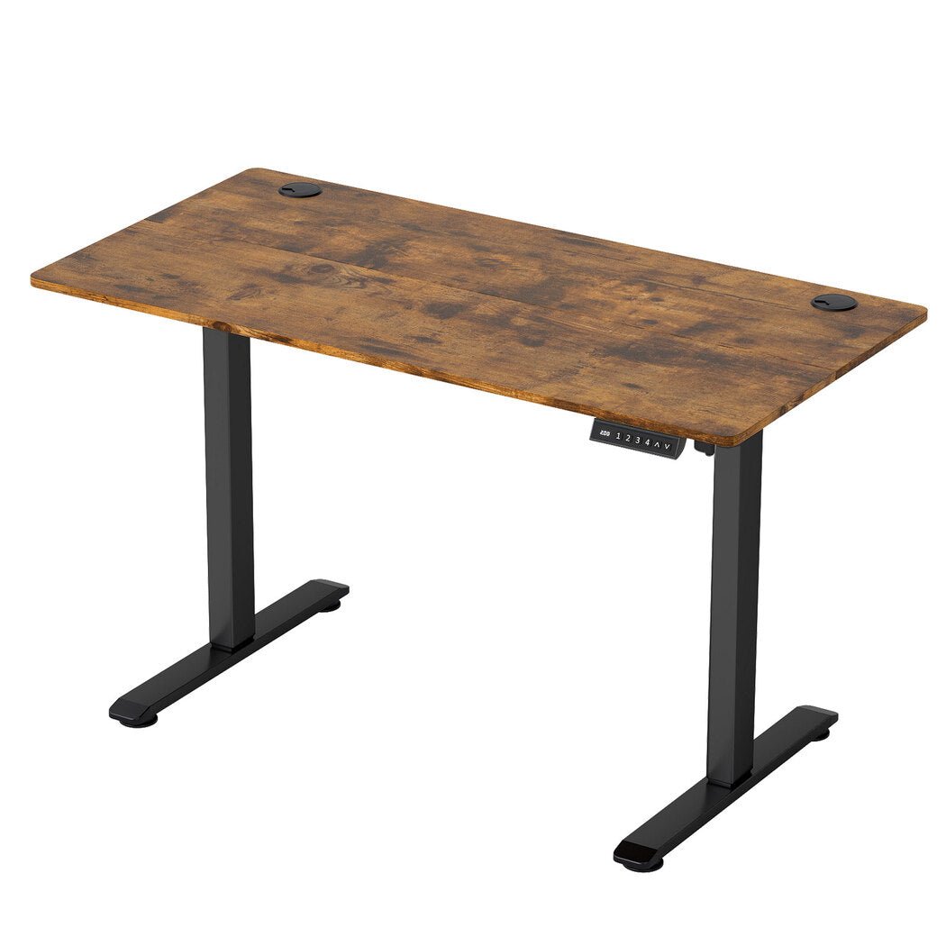 Electric Height Adjustable Standing Desk 120cm - Vintage Oak - Rivercity House & Home Co. (ABN 18 642 972 209) - Affordable Modern Furniture Australia