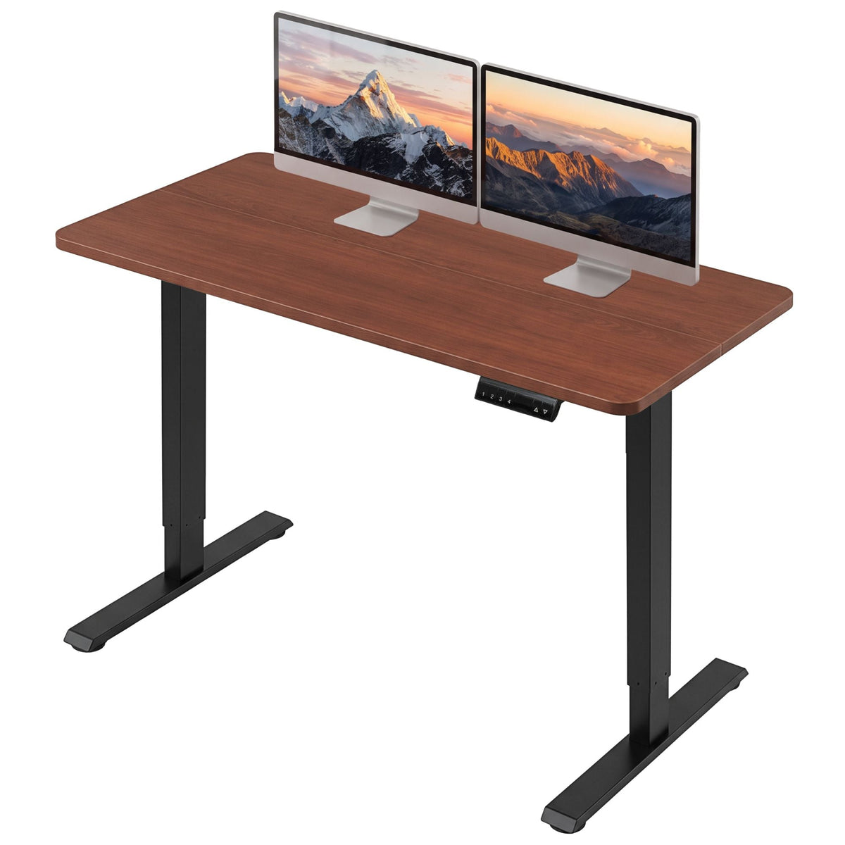 Electric Height Adjustable Standing Desk 120cm with Digital Control Panel - Walnut Black - Furniture > Office > Desks - Rivercity House & Home Co. (ABN 18 642 972 209) - Affordable Modern Furniture Australia