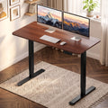 Electric Height Adjustable Standing Desk 120cm with Digital Control Panel - Walnut Black