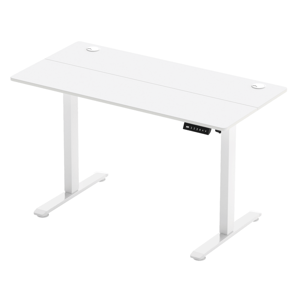 Electric Height Adjustable Standing Desk 120cm with Digital Controller - White - Rivercity House & Home Co. (ABN 18 642 972 209) - Affordable Modern Furniture Australia