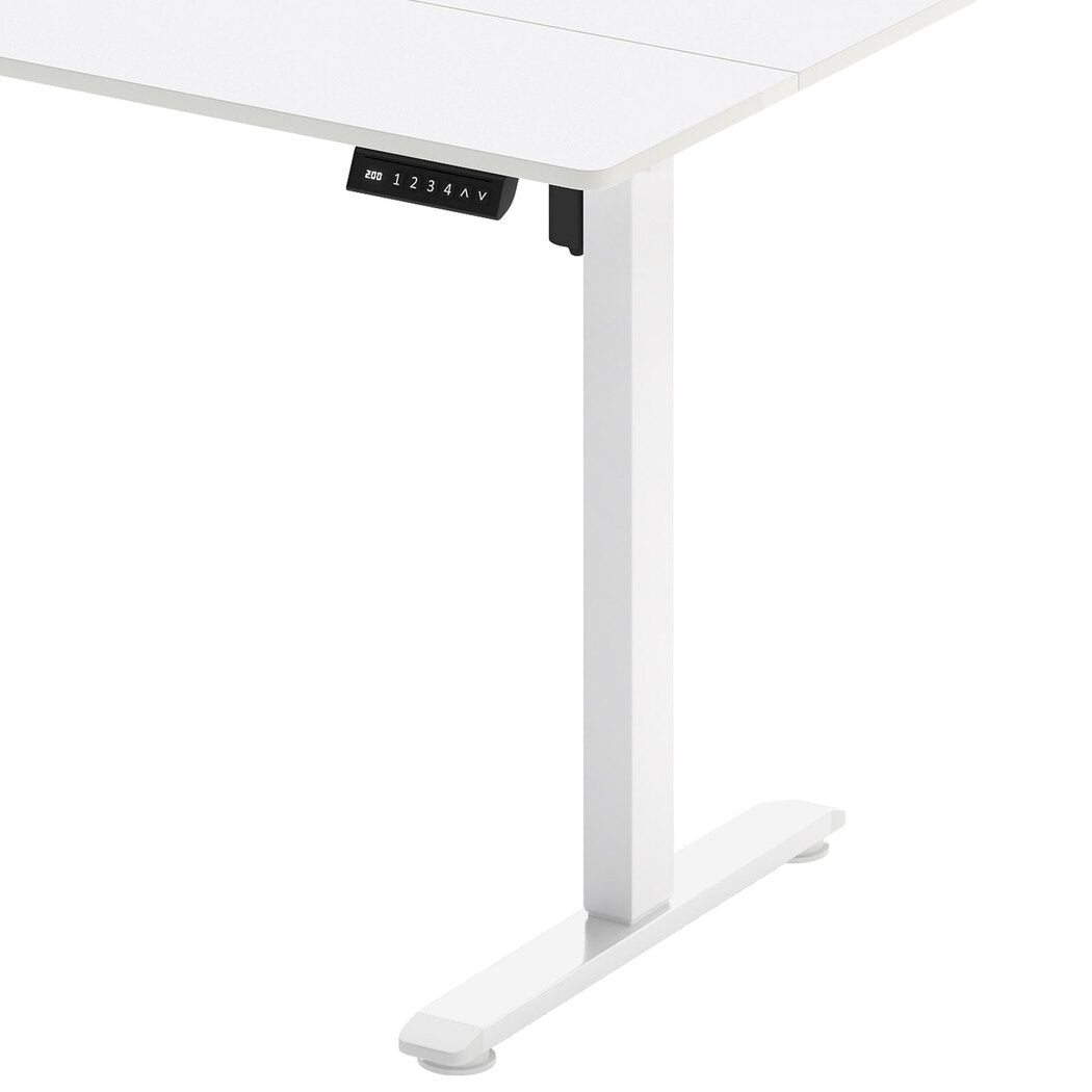 Electric Height Adjustable Standing Desk 120cm with Digital Controller - White - Rivercity House & Home Co. (ABN 18 642 972 209) - Affordable Modern Furniture Australia
