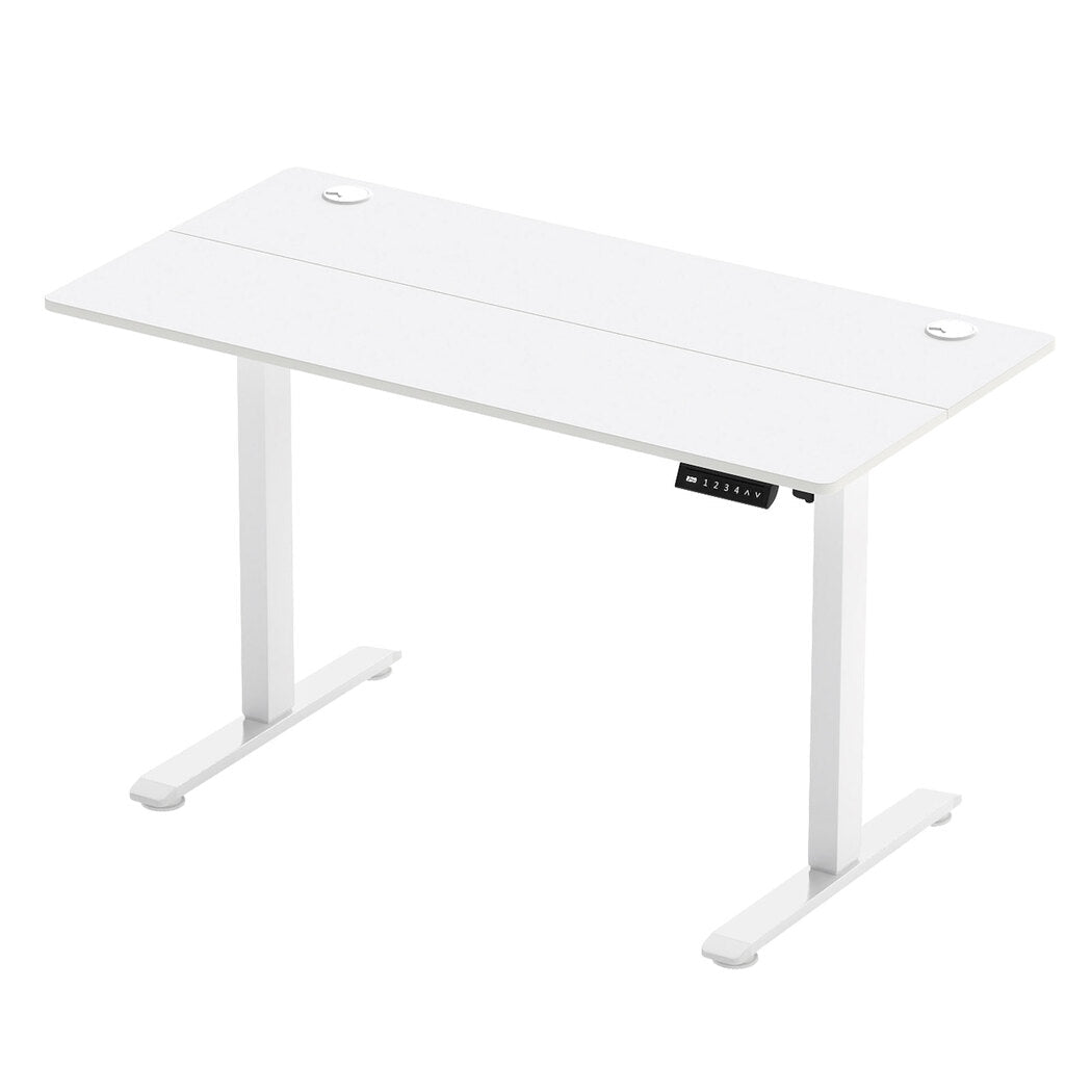 Electric Height Adjustable Standing Desk 120cm with Digital Controller - White - Rivercity House & Home Co. (ABN 18 642 972 209) - Affordable Modern Furniture Australia