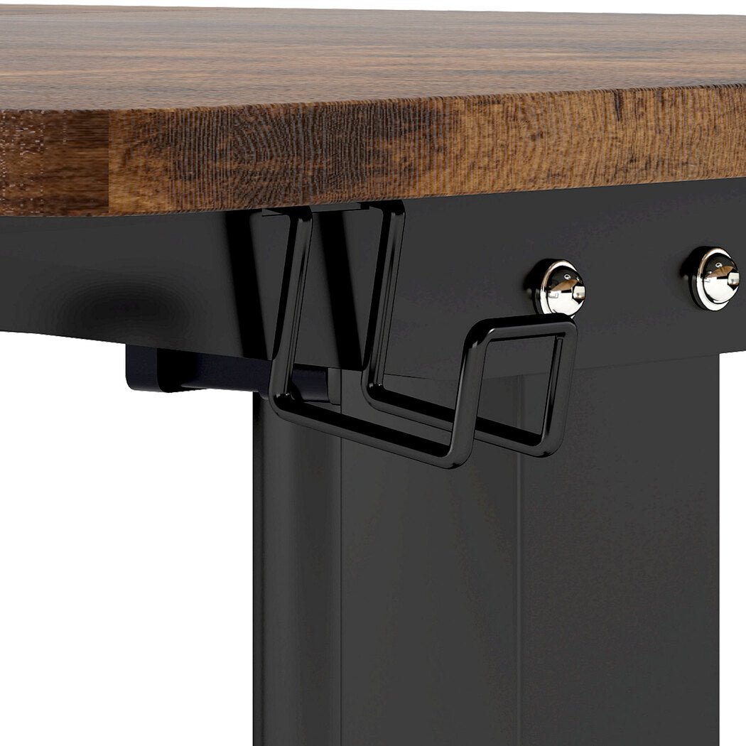 Electric Height Adjustable Standing Desk 140cm with Digital Controller - Vintage Oak - Rivercity House & Home Co. (ABN 18 642 972 209) - Affordable Modern Furniture Australia