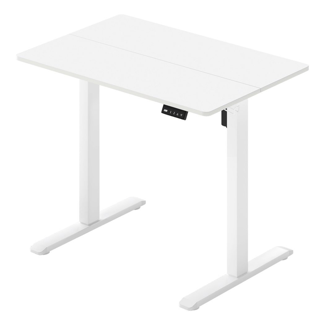 Electric Height Adjustable Standing Desk 80x60cm with Motorised Lift - White - Rivercity House & Home Co. (ABN 18 642 972 209) - Affordable Modern Furniture Australia