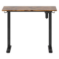 Electric Height Adjustable Standing Desk 90x60cm with Dual Panels - Brown