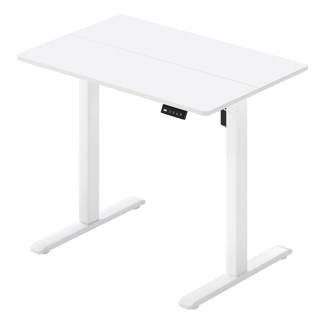 Electric Height Adjustable Standing Desk 90x60cm with Dual Panels - White - Rivercity House & Home Co. (ABN 18 642 972 209) - Affordable Modern Furniture Australia