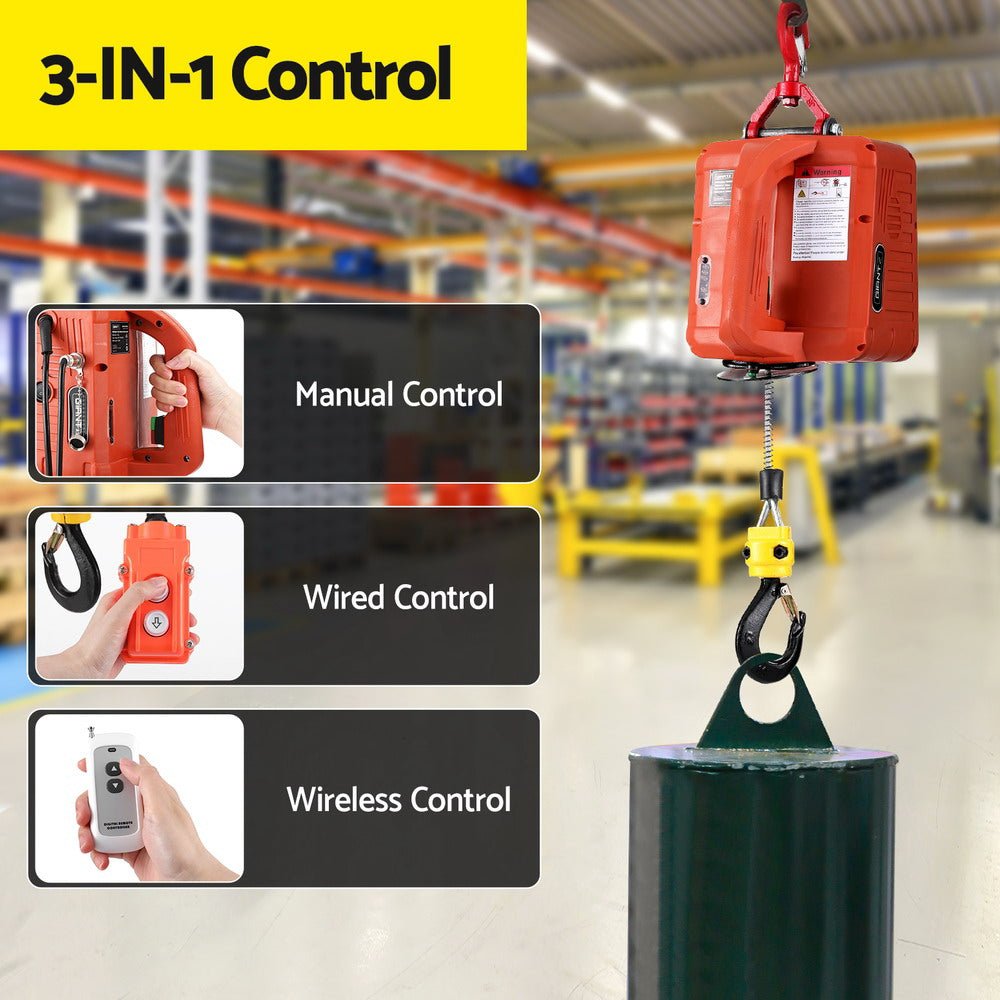 Electric Hoist Winch 500KG Wired/Wireless Remote Control - Tools > Industrial Tools - Rivercity House & Home Co. (ABN 18 642 972 209) - Affordable Modern Furniture Australia