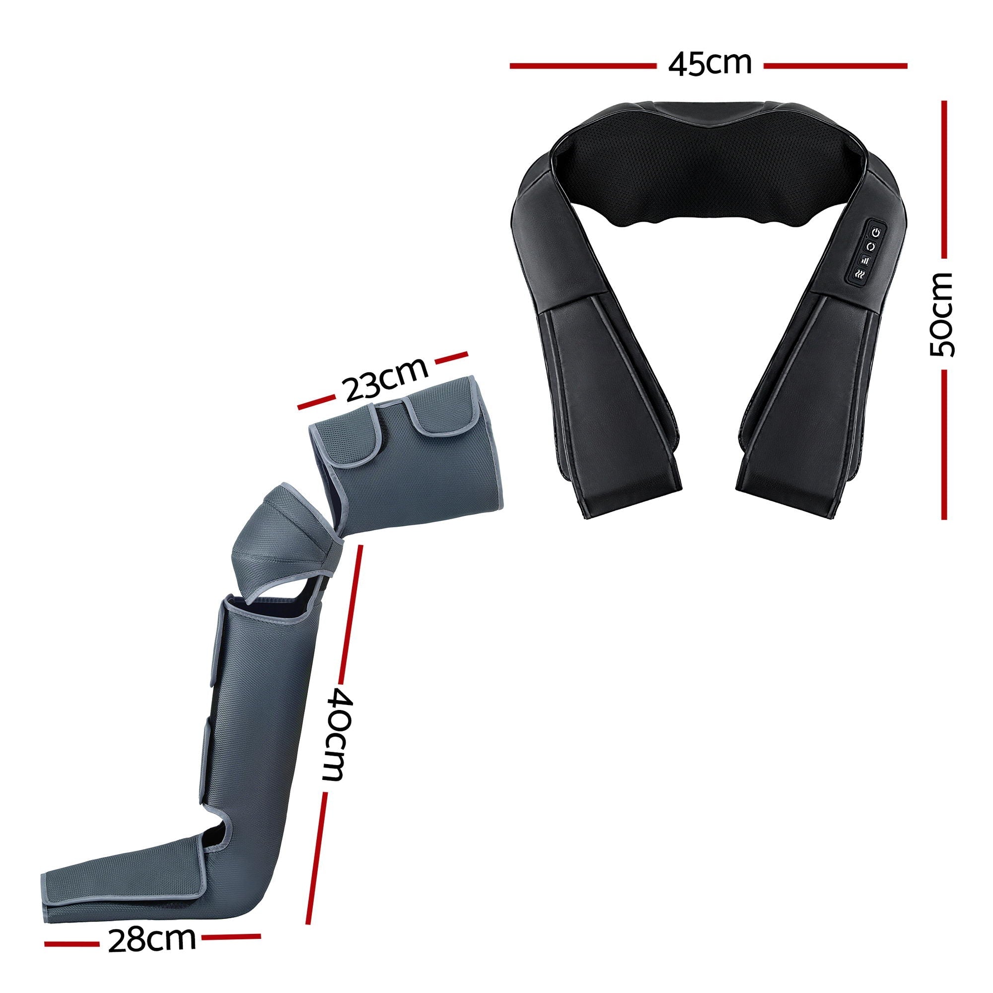 Electric Leg Foot Massager Air Wrap With Shiatsu Neck Massager Heating - Health & Beauty > Massage & Relaxation > Massagers - Rivercity House & Home Co. (ABN 18 642 972 209) - Affordable Modern Furniture Australia