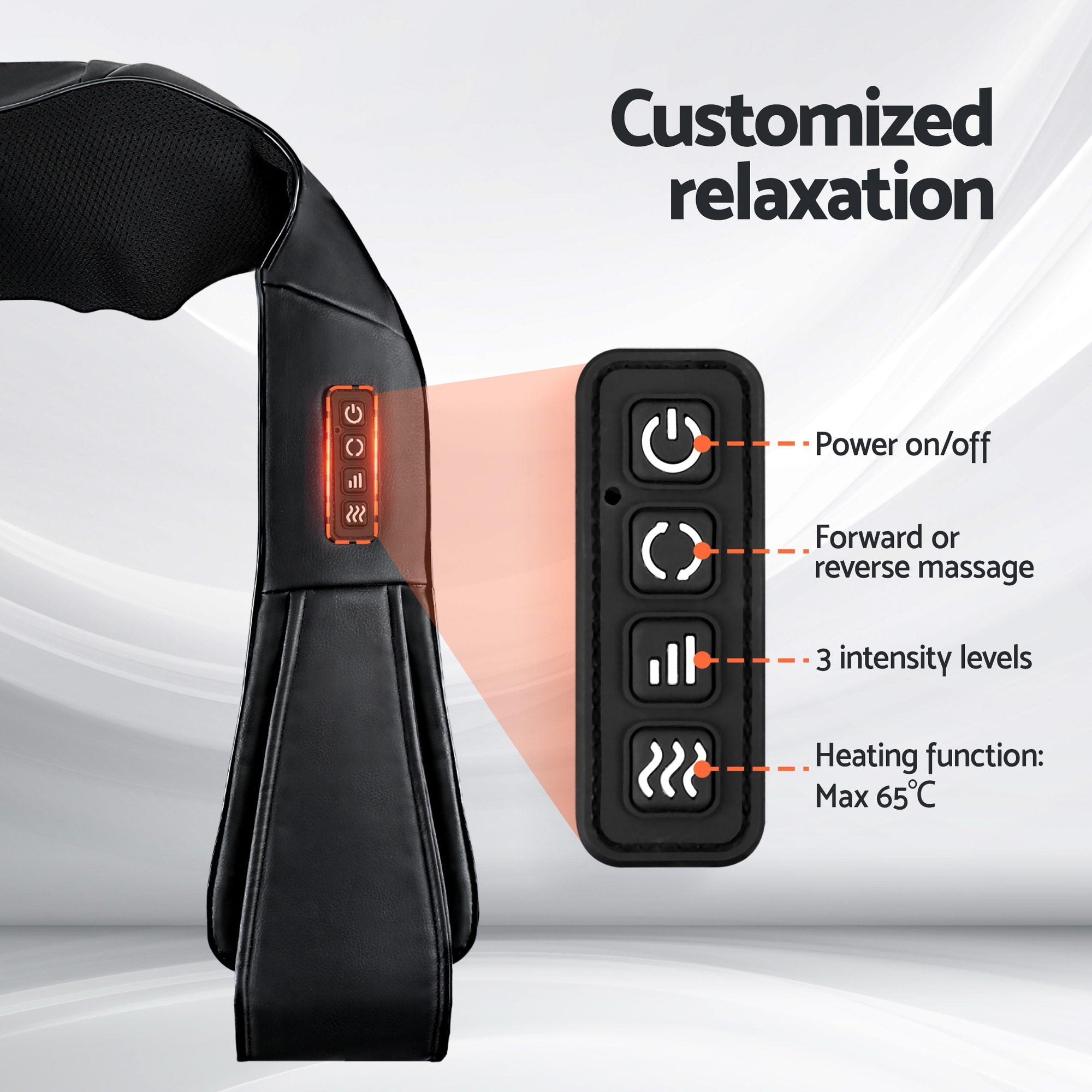 Electric Leg Foot Massager Air Wrap With Shiatsu Neck Massager Heating - Health & Beauty > Massage & Relaxation > Massagers - Rivercity House & Home Co. (ABN 18 642 972 209) - Affordable Modern Furniture Australia