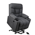 Electric Lift Recliner Chair with USB Charging and Cup Holders - Grey