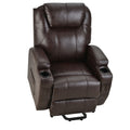Electric Massage Lift Recliner Chair with 8-Point Massage and Heating - Dark Crimson
