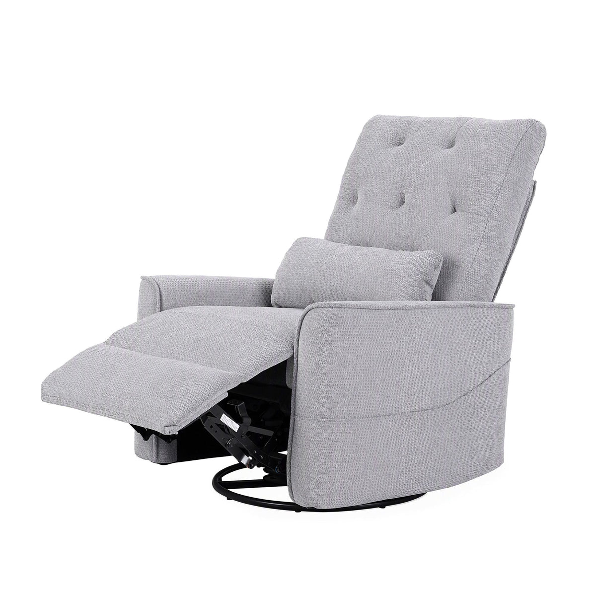 Electric Massage Recliner Chair with 270° Swivel, Heat & Remote Control - Grey - Furniture > Bar Stools & Chairs > Arm Chairs & Recliners - Rivercity House & Home Co. (ABN 18 642 972 209) - Affordable Modern Furniture Australia