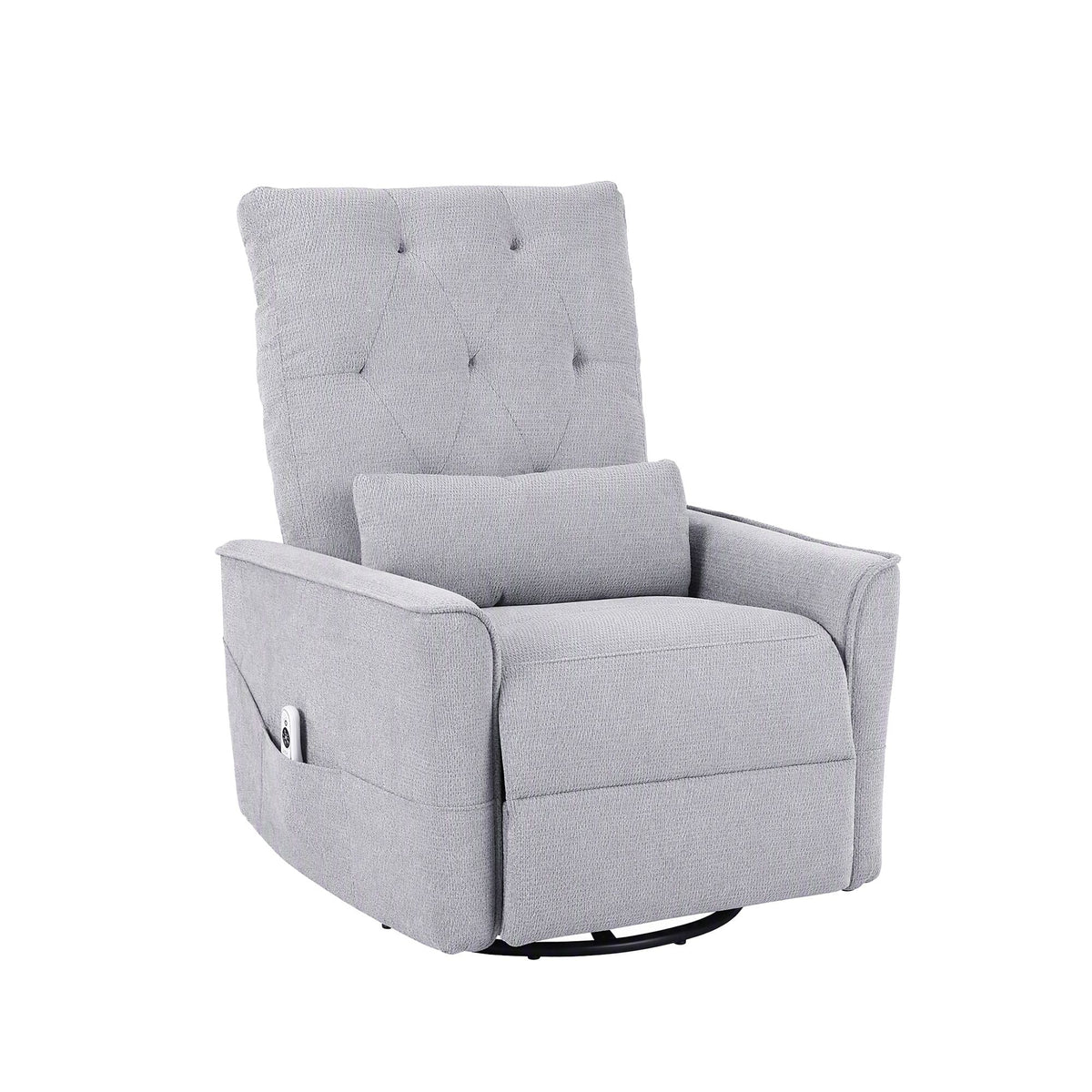 Electric Massage Recliner Chair with 270° Swivel, Heat & Remote Control - Grey - Furniture > Bar Stools & Chairs > Arm Chairs & Recliners - Rivercity House & Home Co. (ABN 18 642 972 209) - Affordable Modern Furniture Australia