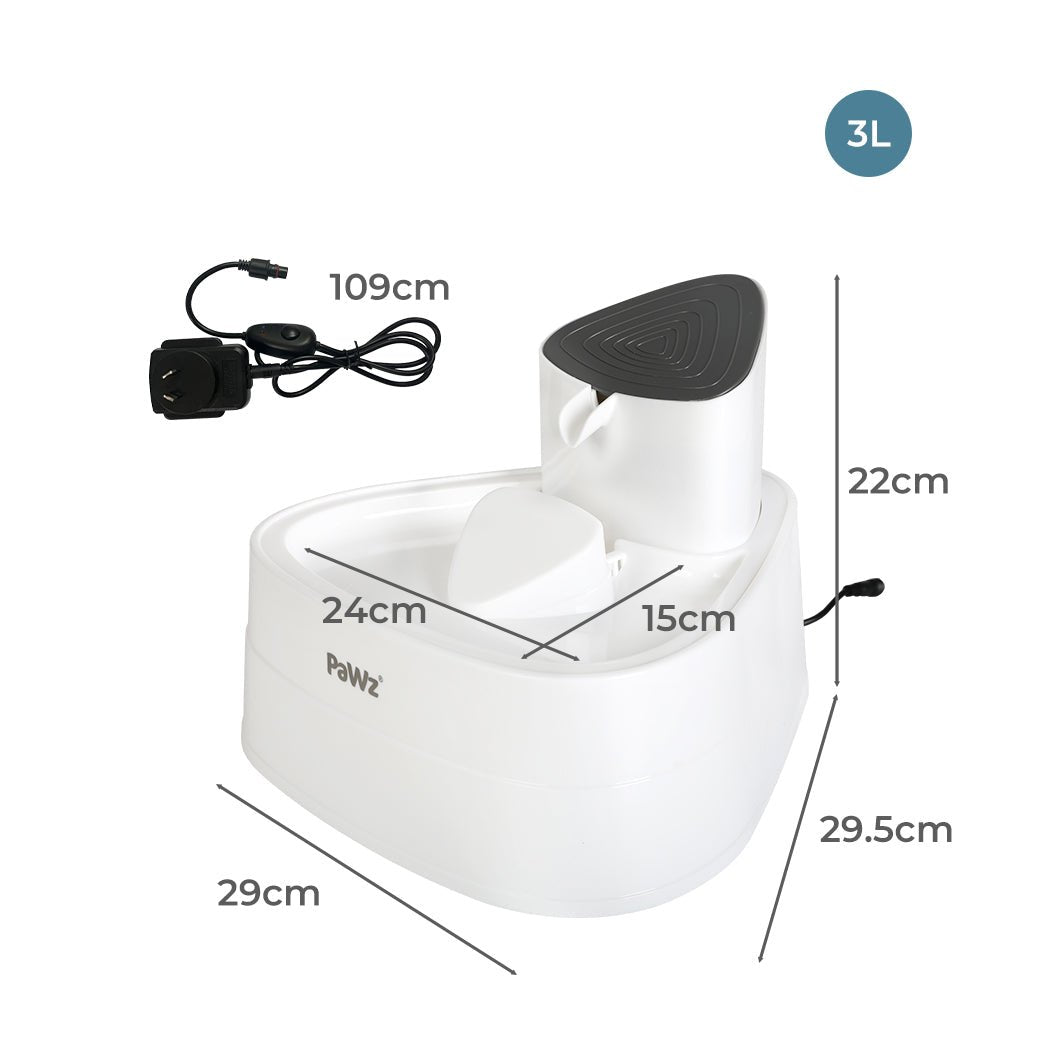 Electric Pet Water Fountain with 4 - Stage Filtration - White - Rivercity House & Home Co. (ABN 18 642 972 209) - Affordable Modern Furniture Australia