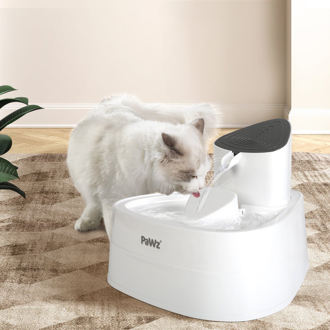 Electric Pet Water Fountain with 4 - Stage Filtration - White - Rivercity House & Home Co. (ABN 18 642 972 209) - Affordable Modern Furniture Australia