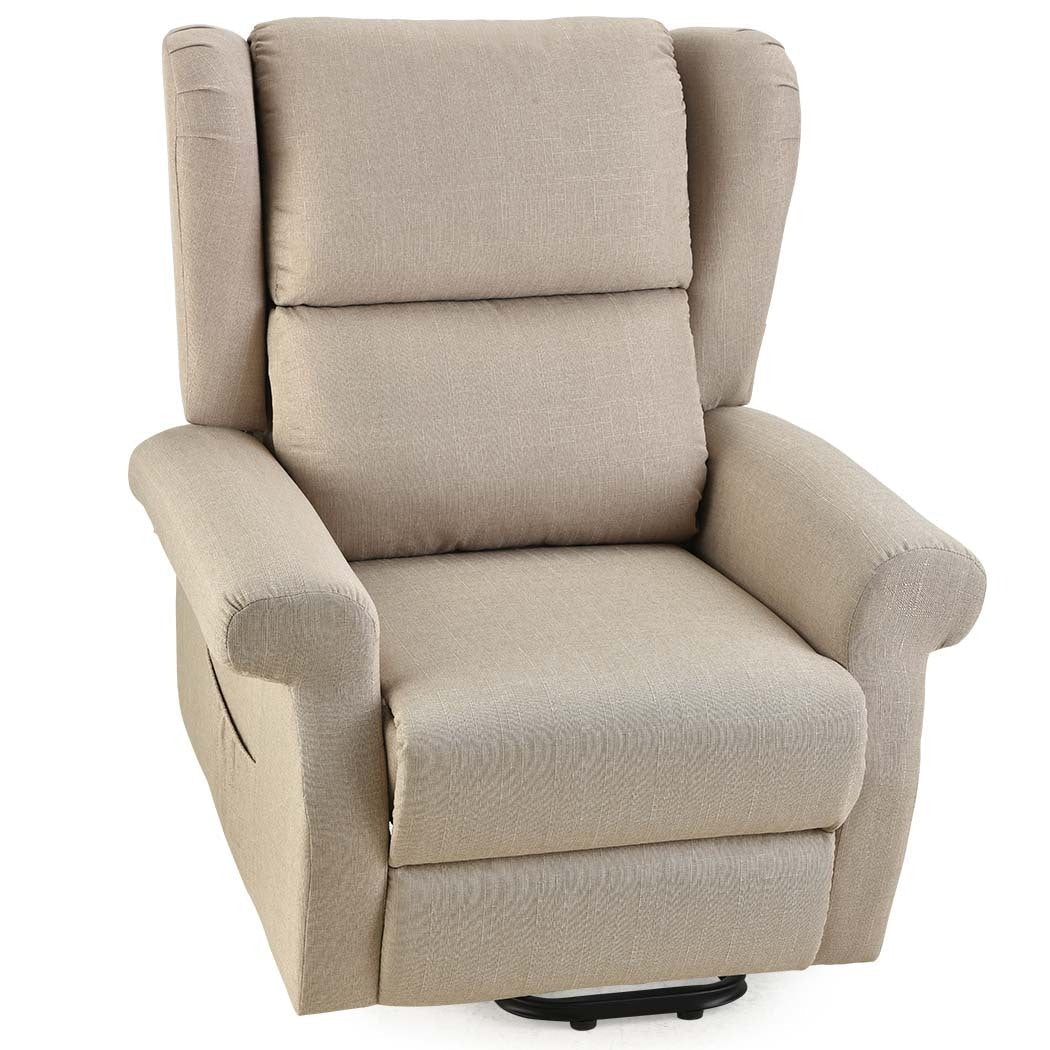 Electric Recliner Lift Chair with Massage and Heat Therapy for Elderly - Beige - Furniture > Bar Stools & Chairs > Massage Chairs - Rivercity House & Home Co. (ABN 18 642 972 209) - Affordable Modern Furniture Australia