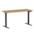 140cm Electric Standing Desk with Motorised Adjustable Height and 4-Preset Memory - Oak Black