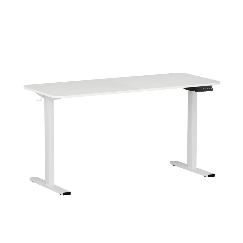 Electric Standing Desk 140cm Adjustable Height Motorised Home Office Desk White - Furniture > Office > Desks - Rivercity House & Home Co. (ABN 18 642 972 209) - Affordable Modern Furniture Australia