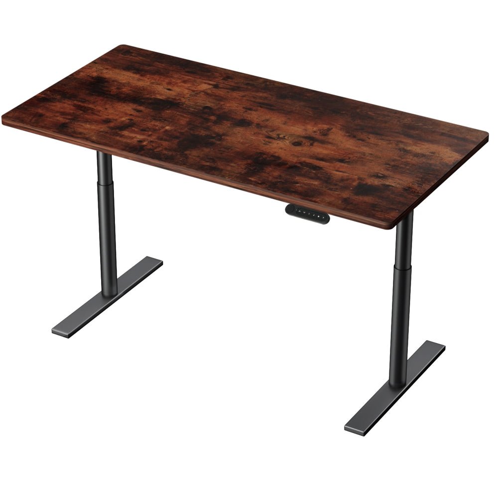 Electric Standing Desk Adjustable Sit Stand Desks Black Brown 140cm - Furniture > Office - Rivercity House & Home Co. (ABN 18 642 972 209) - Affordable Modern Furniture Australia