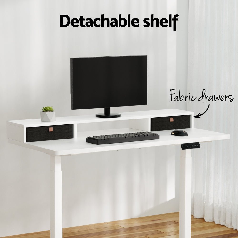 Electric Standing Desk Dual Motor Office Table With Shelf Drawer120CM - Furniture > Office > Office & Desk Chairs - Rivercity House & Home Co. (ABN 18 642 972 209) - Affordable Modern Furniture Australia