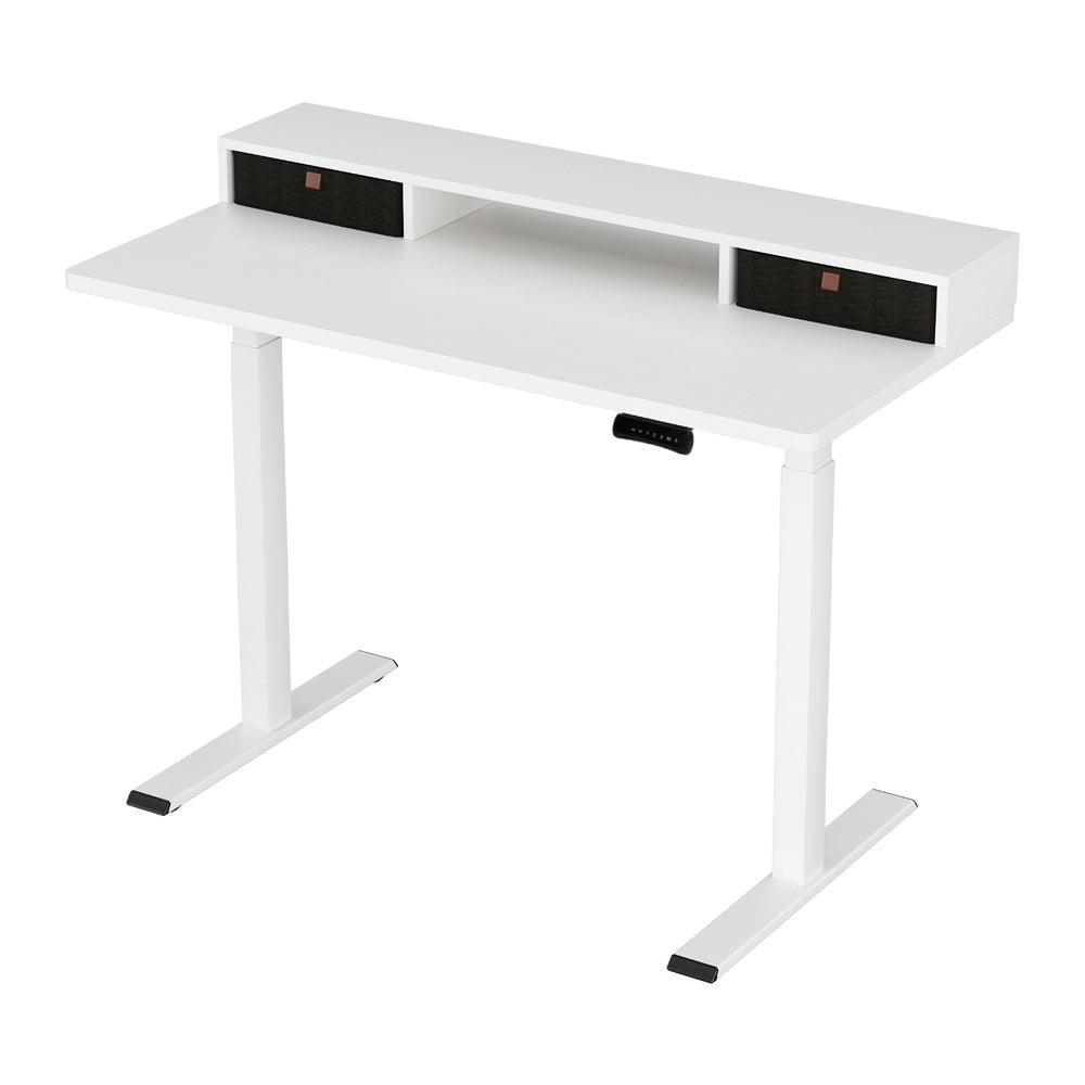 Electric Standing Desk Dual Motor Office Table With Shelf Drawer120CM - Furniture > Office > Office & Desk Chairs - Rivercity House & Home Co. (ABN 18 642 972 209) - Affordable Modern Furniture Australia