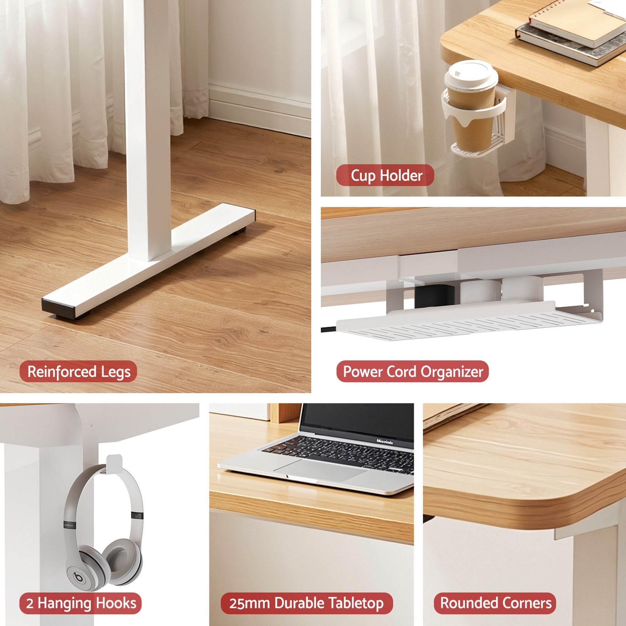 Electric Standing Desk Height Adjustable Sit Stand Desk Home Office - Furniture > Office > Desks - Rivercity House & Home Co. (ABN 18 642 972 209) - Affordable Modern Furniture Australia