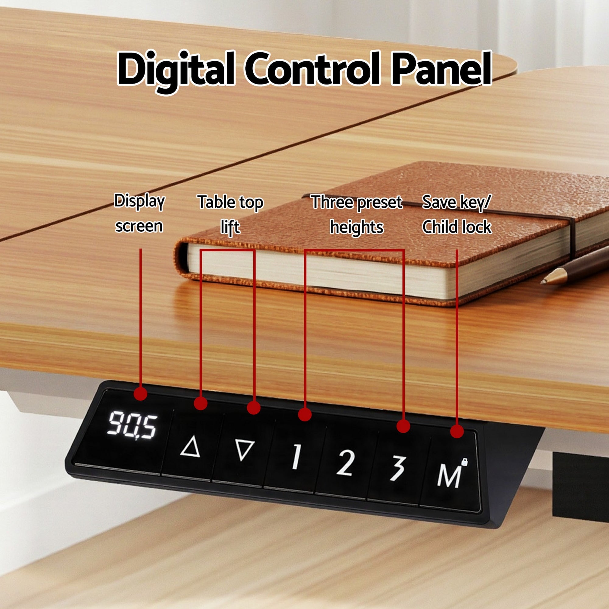 Electric Standing Desk Height Adjustable Sit Stand Desk Tilting Top - Furniture > Office > Desks - Rivercity House & Home Co. (ABN 18 642 972 209) - Affordable Modern Furniture Australia
