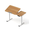 Electric Height Adjustable Standing Desk with Tilting Top and Digital Control - White Oak