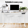 Electric Standing Desk Height Adjustable Sit Stand Desks White 140cm