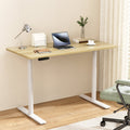 Electric Standing Desk Height Adjustable Sit Stand Desks White Oak 140cm