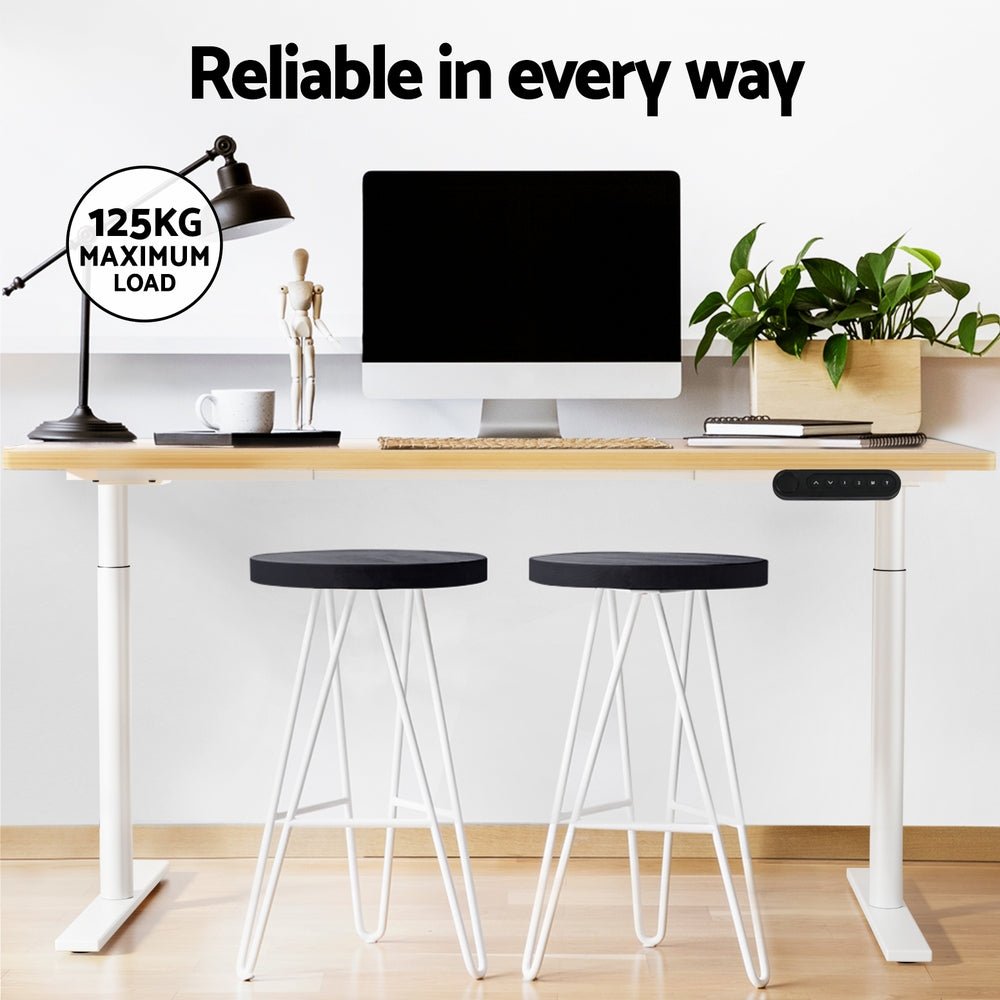 Electric Standing Desk Height Adjustable Sit Stand Desks White Oak - Furniture > Office - Rivercity House & Home Co. (ABN 18 642 972 209) - Affordable Modern Furniture Australia