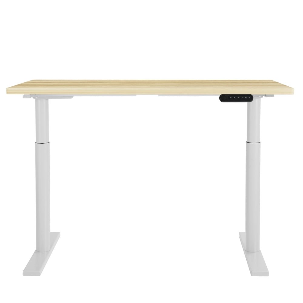 Electric Standing Desk Height Adjustable Sit Stand Desks White Oak - Furniture > Office - Rivercity House & Home Co. (ABN 18 642 972 209) - Affordable Modern Furniture Australia