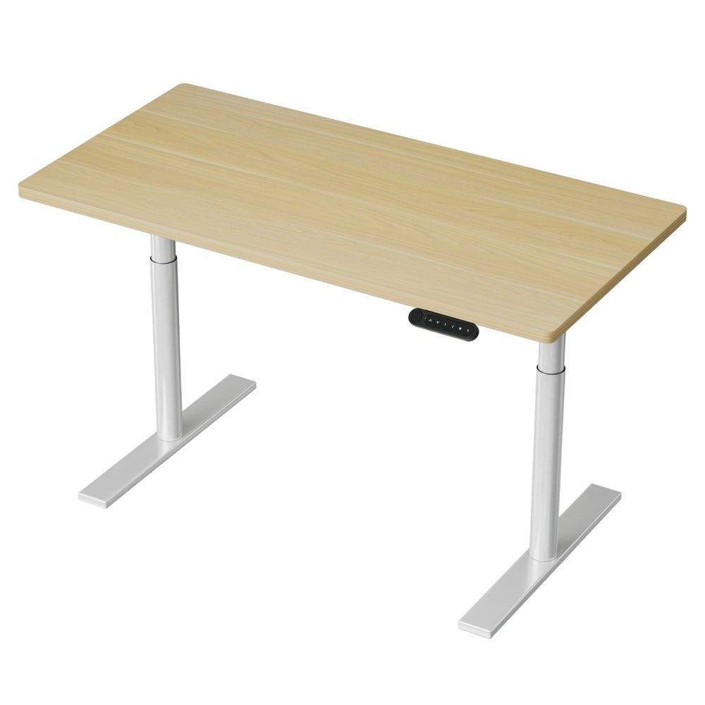 Electric Standing Desk Height Adjustable Sit Stand Desks White Oak - Furniture > Office - Rivercity House & Home Co. (ABN 18 642 972 209) - Affordable Modern Furniture Australia