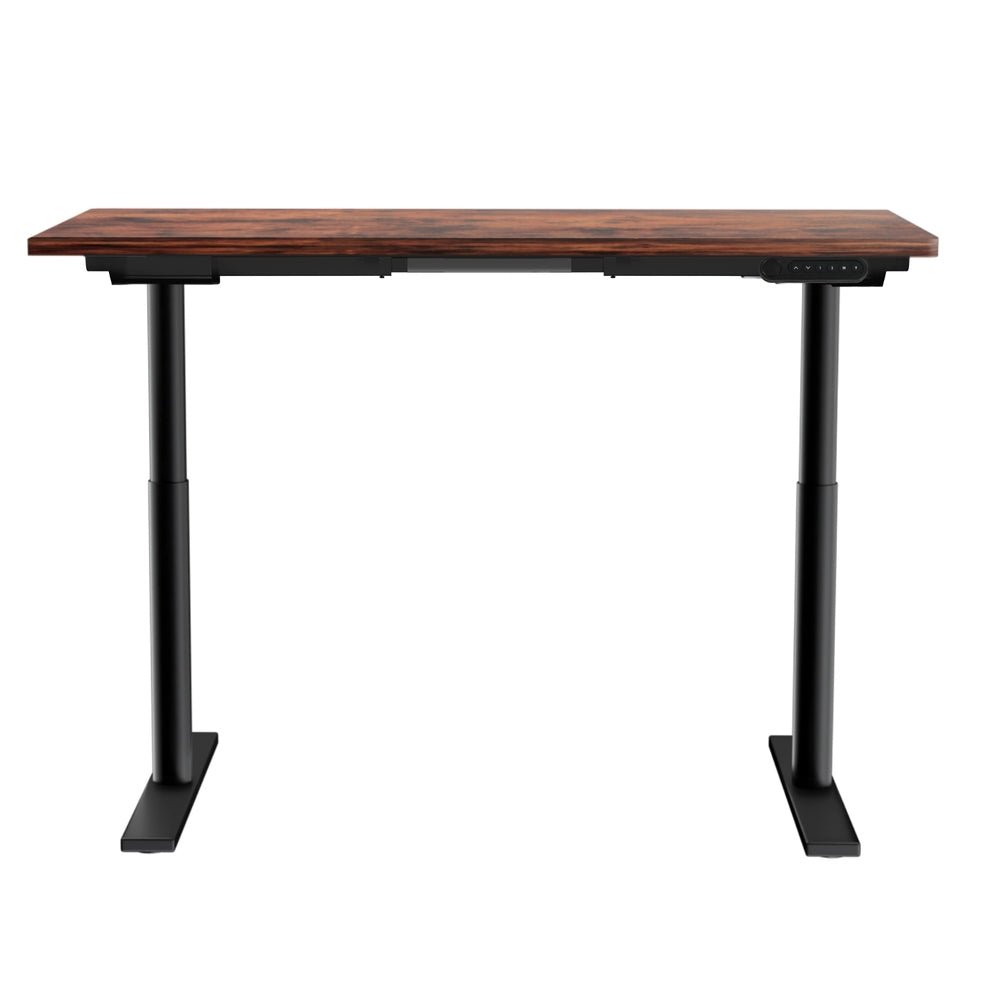 Electric Standing Desk Motorised Adjustable Sit Stand Desks Black Brown - Furniture > Office - Rivercity House & Home Co. (ABN 18 642 972 209) - Affordable Modern Furniture Australia