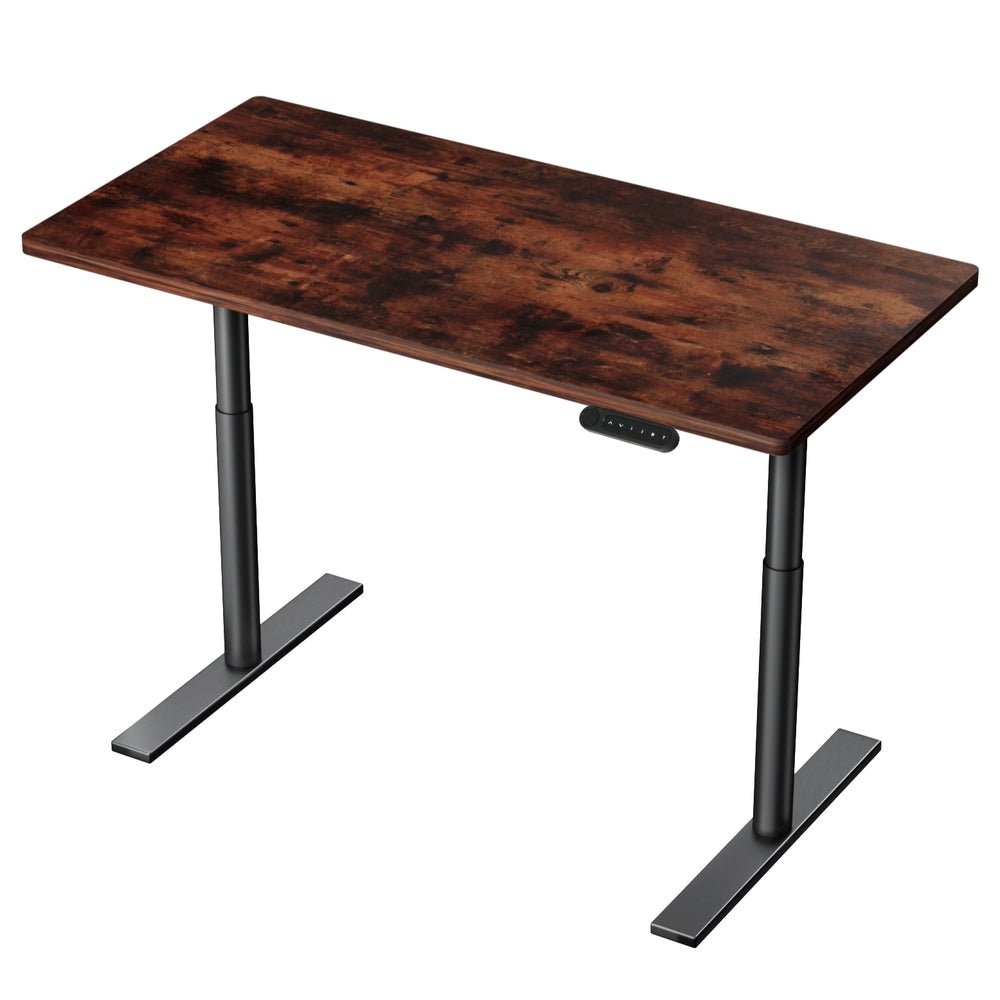 Electric Standing Desk Motorised Adjustable Sit Stand Desks Black Brown - Furniture > Office - Rivercity House & Home Co. (ABN 18 642 972 209) - Affordable Modern Furniture Australia